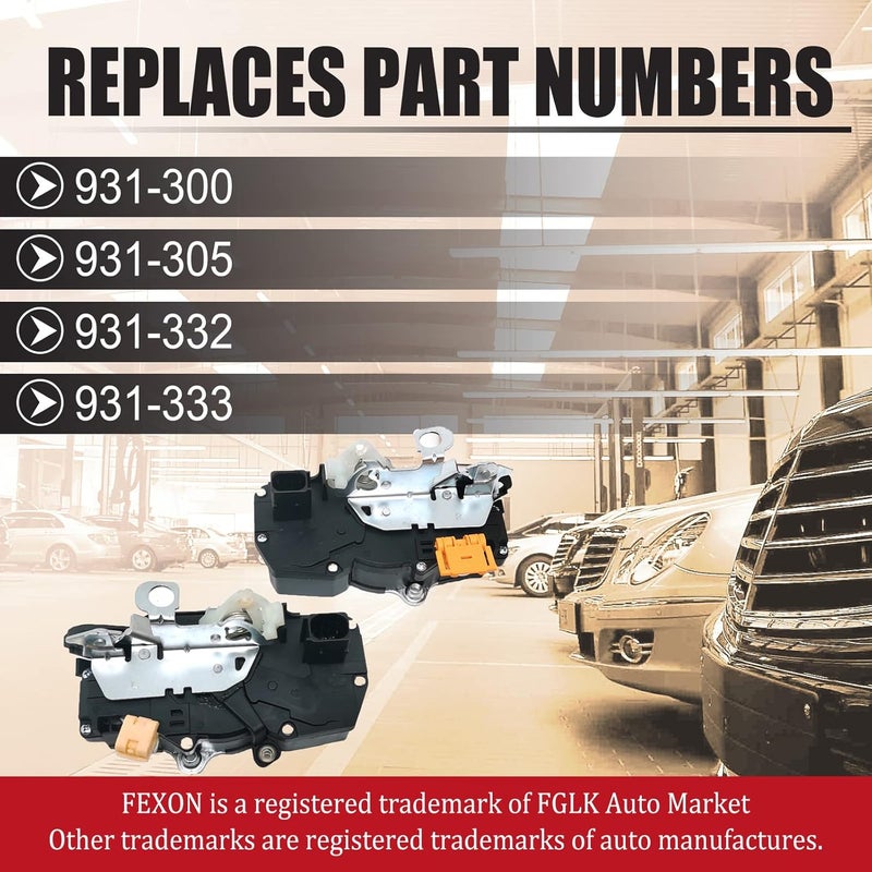 FEXON 4PCS Door Latch Lock Actuator Set Replaces for Chevy Impala 2006-2011, Fit Front Rear Left Right Assembly - Image 4